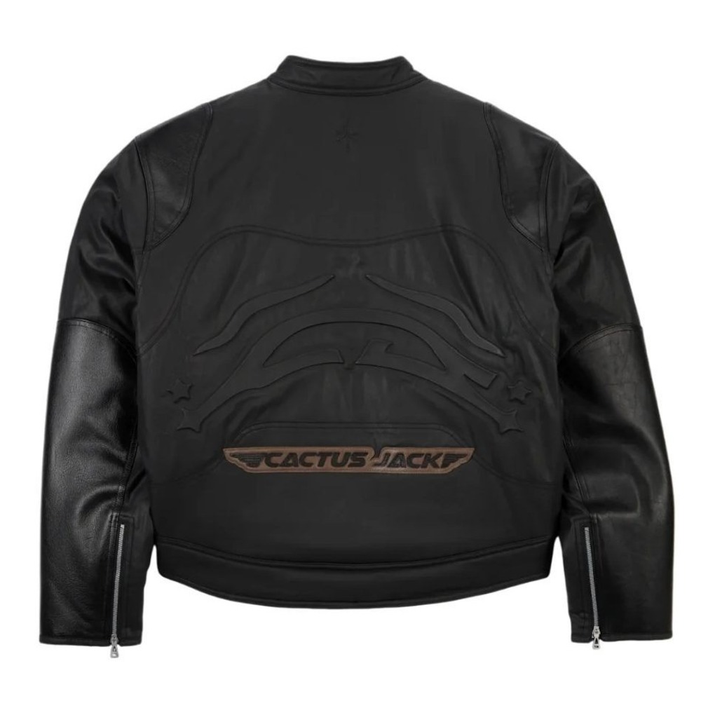 Air Jordan x Travis Scott Cactus Jack‎ Waxed Black Jacket DZ5474-010 Men's M NEW - Picture 3 of 16